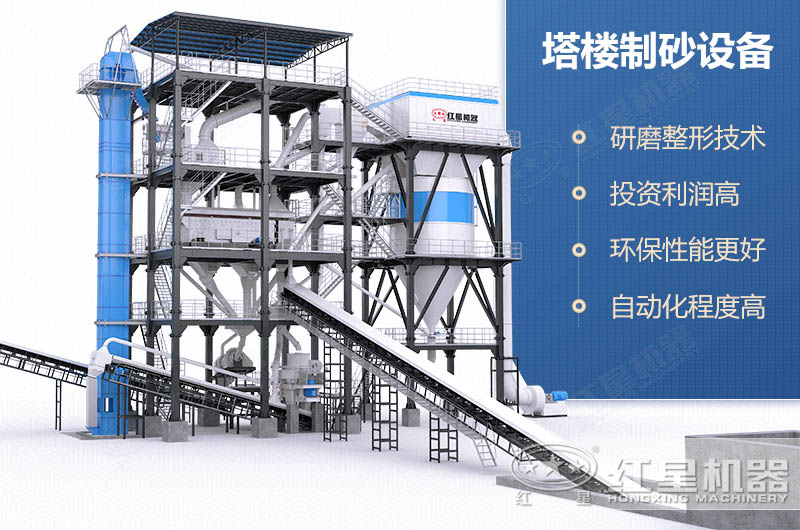 塔樓制砂的環(huán)保度很高