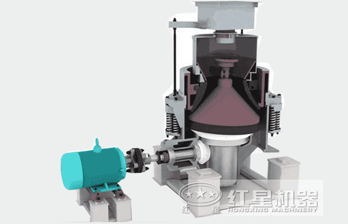 全液壓圓錐破碎機(jī)工作原理