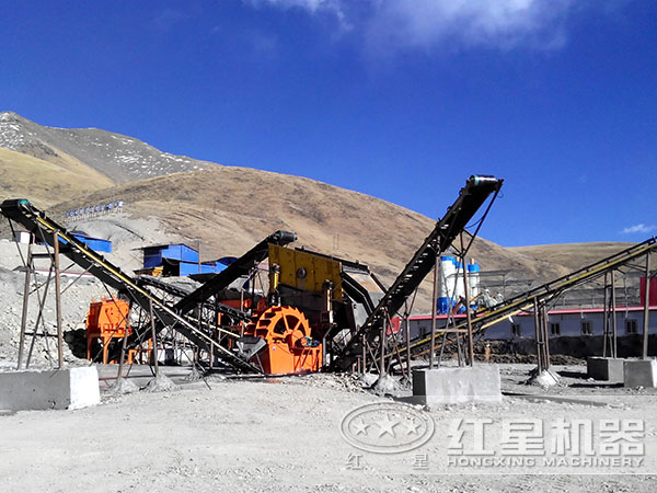 人工砂制砂生產(chǎn)線現(xiàn)場