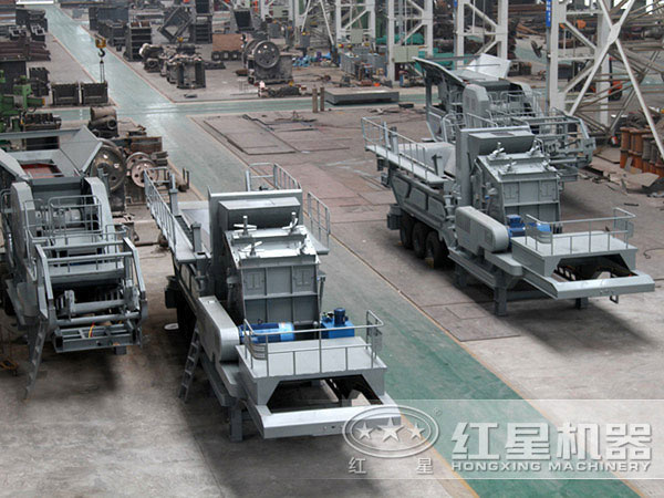 移動石子破碎機(jī)生產(chǎn)車間