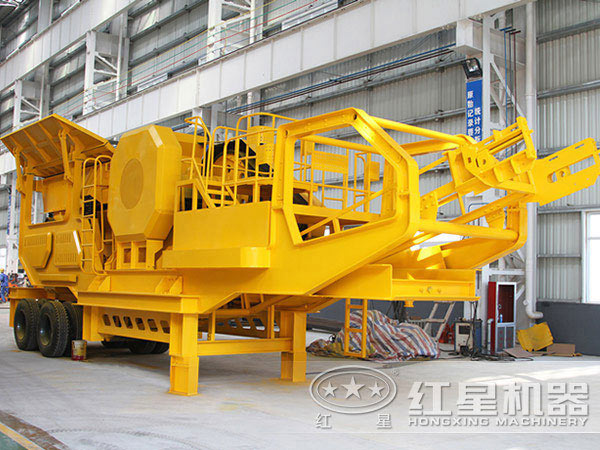 時產(chǎn)500噸移動石頭破碎機