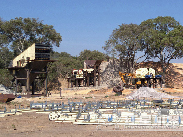 珍珠巖破碎現(xiàn)場(chǎng)