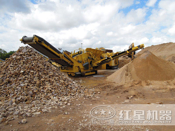 建筑廢棄物資源化處理現(xiàn)場