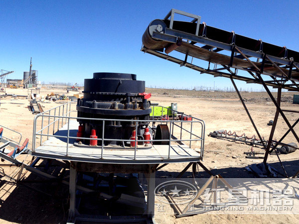 采石場(chǎng)石料生產(chǎn)線中的1.2米短頭圓錐破