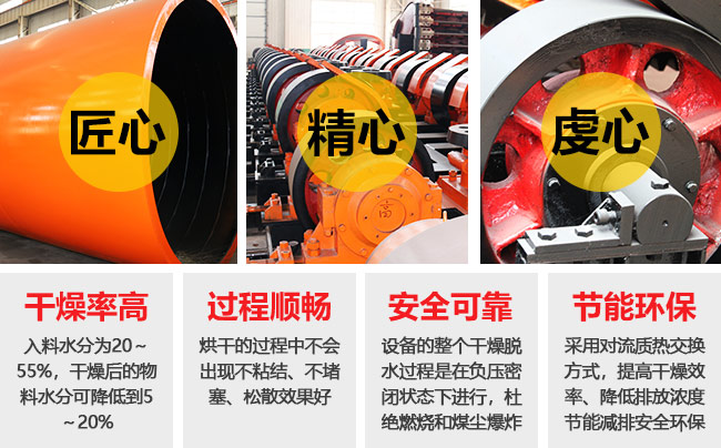 褐煤烘干機(jī)性能優(yōu)勢(shì)