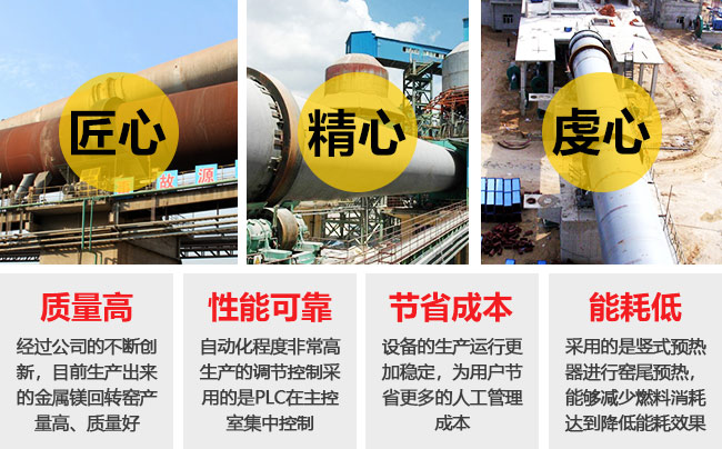 金屬鎂回轉(zhuǎn)窯性能優(yōu)勢(shì)