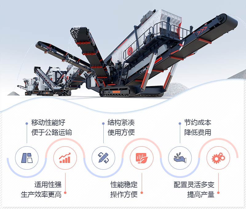 二合一流動(dòng)礦山破碎機(jī)加工現(xiàn)場(chǎng)