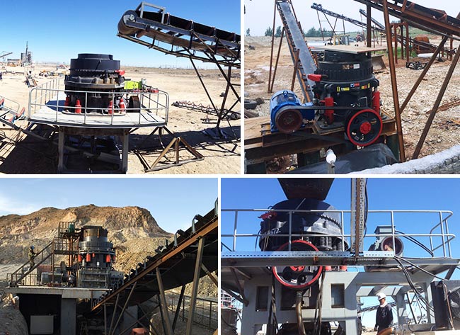 花崗巖圓錐破碎機(jī)客戶現(xiàn)場(chǎng)