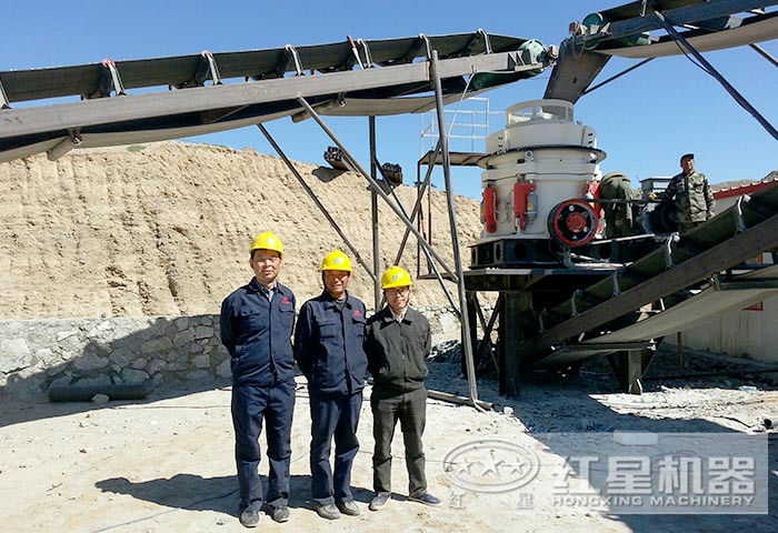 混凝土塊碎石生產(chǎn)線綠色生產(chǎn)案例現(xiàn)場