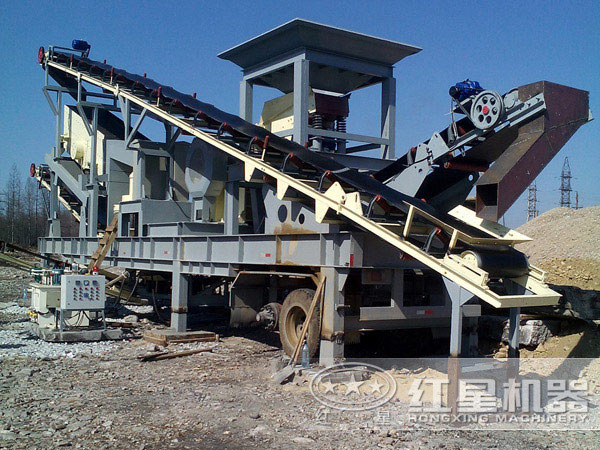 移動砂石生產線加工現場