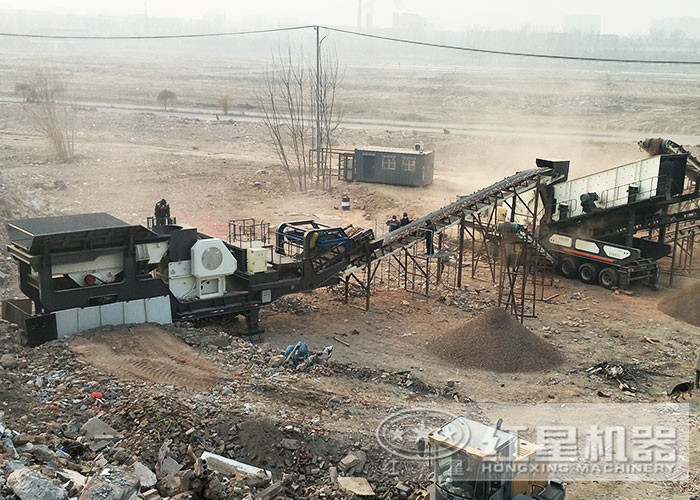 摩洛哥移動砂石生產線現場