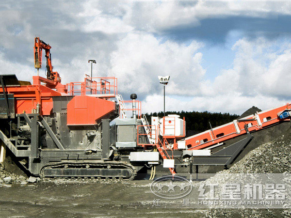 履帶式煤矸石移動(dòng)顎式碎石機(jī)