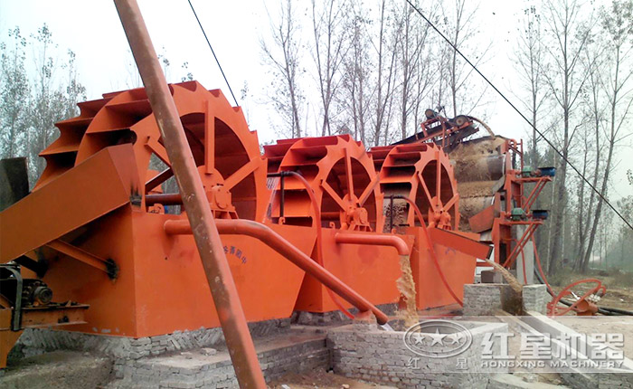 環(huán)保水洗砂生產(chǎn)現(xiàn)場