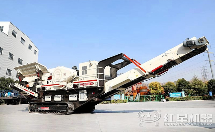 移動(dòng)式破碎機(jī)作業(yè)視頻，滿屏都是黑科技