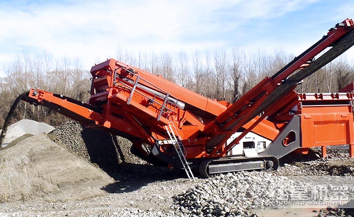 一體式鵝卵石粉碎打砂現(xiàn)場