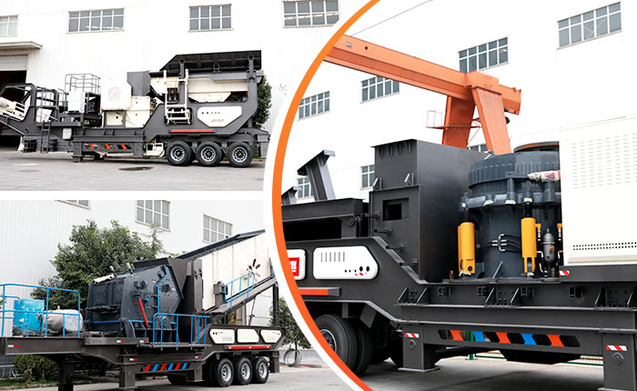 顎式、圓錐式、反擊式移動(dòng)汽車(chē)載式打石子機(jī)