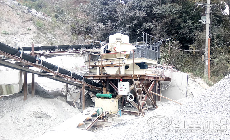 沖擊式制沙現(xiàn)場