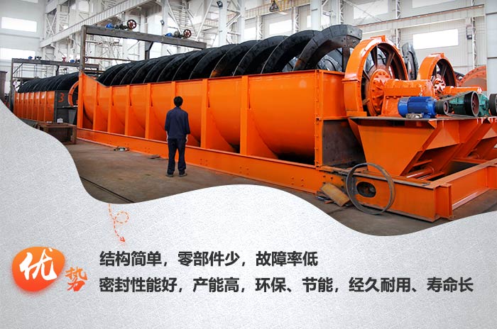 螺旋洗砂機(jī)性能優(yōu)勢(shì)