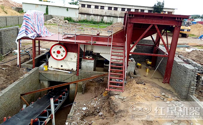 碎石廠生產(chǎn)線安裝現(xiàn)場