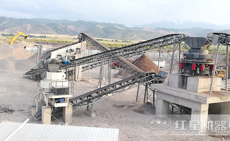 鵝卵石加工現(xiàn)場