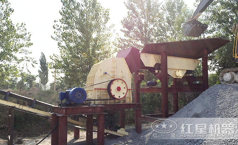 破碎石灰?guī)r就選重錘破，一次成型投資低