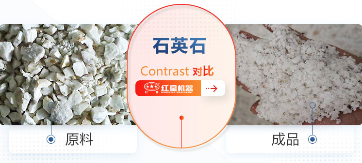 石英石加工前后