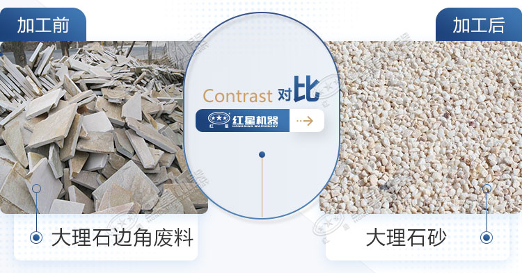 大理石邊角廢料加工成砂子