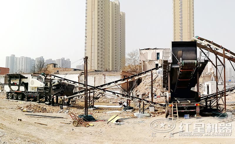 鄭州建筑垃圾就地轉(zhuǎn)化現(xiàn)場(chǎng)