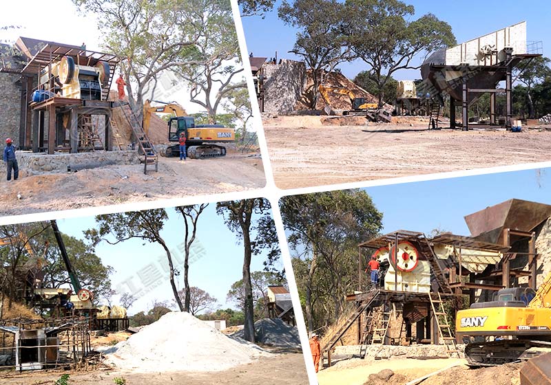 印尼鵝卵石碎沙現(xiàn)場