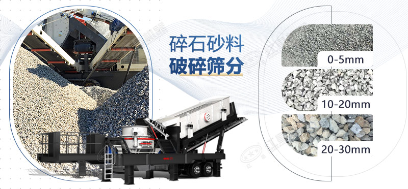 車載可移動工程廢料粉碎制砂機(jī)