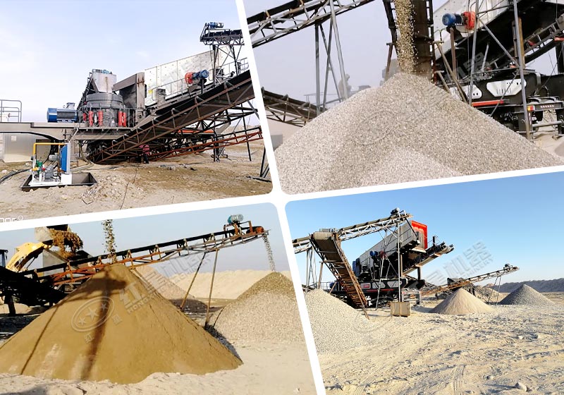 移動(dòng)圓錐破碎站作業(yè)現(xiàn)場