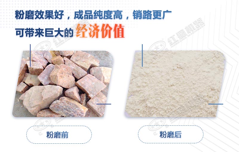 鉀長(zhǎng)石加工前加工后