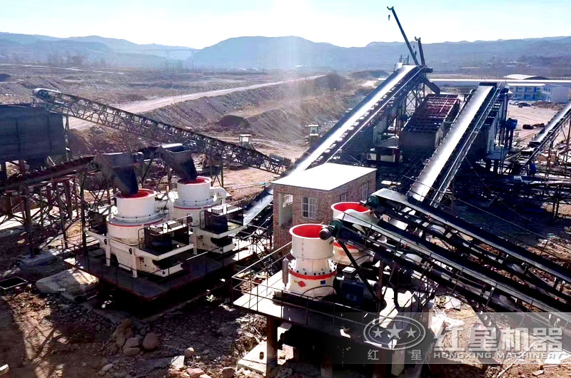 石料生產(chǎn)線施工現(xiàn)場