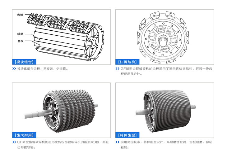 齒輥式破碎機齒輥優(yōu)勢
