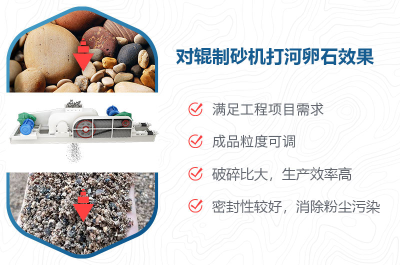 對(duì)輥制砂機(jī)打河卵石效果怎么樣？多少錢一臺(tái)？