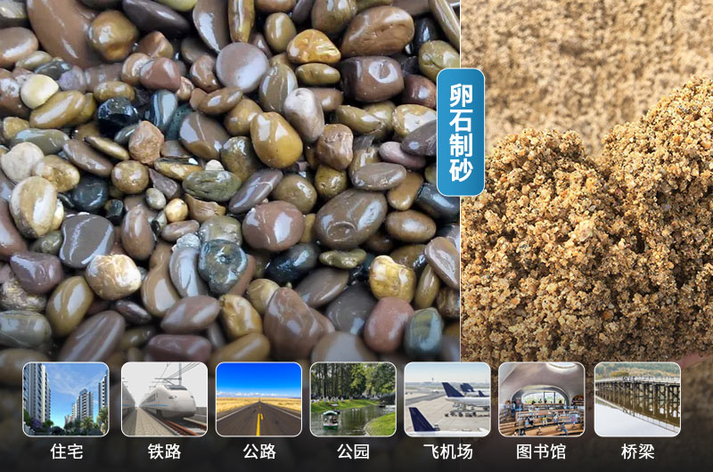 卵石制砂機設備有哪些？卵石制砂一噸多少成本錢？